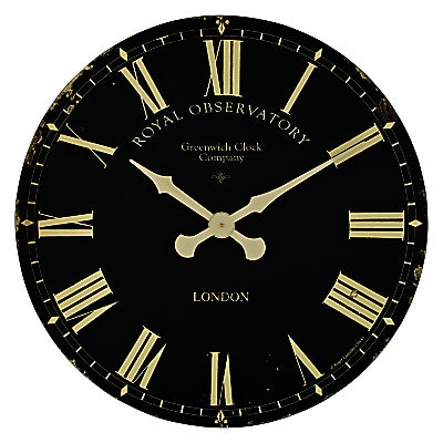 Lascelles Greenwich Clock, Dia.70cm, Black Lascelles Greenwich Clock, Dia.70cm, Black
